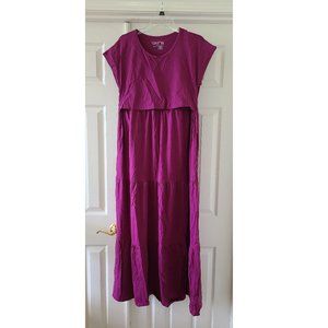 NWT Latched Mama Tiered Cotton Maxi Dress Size Med